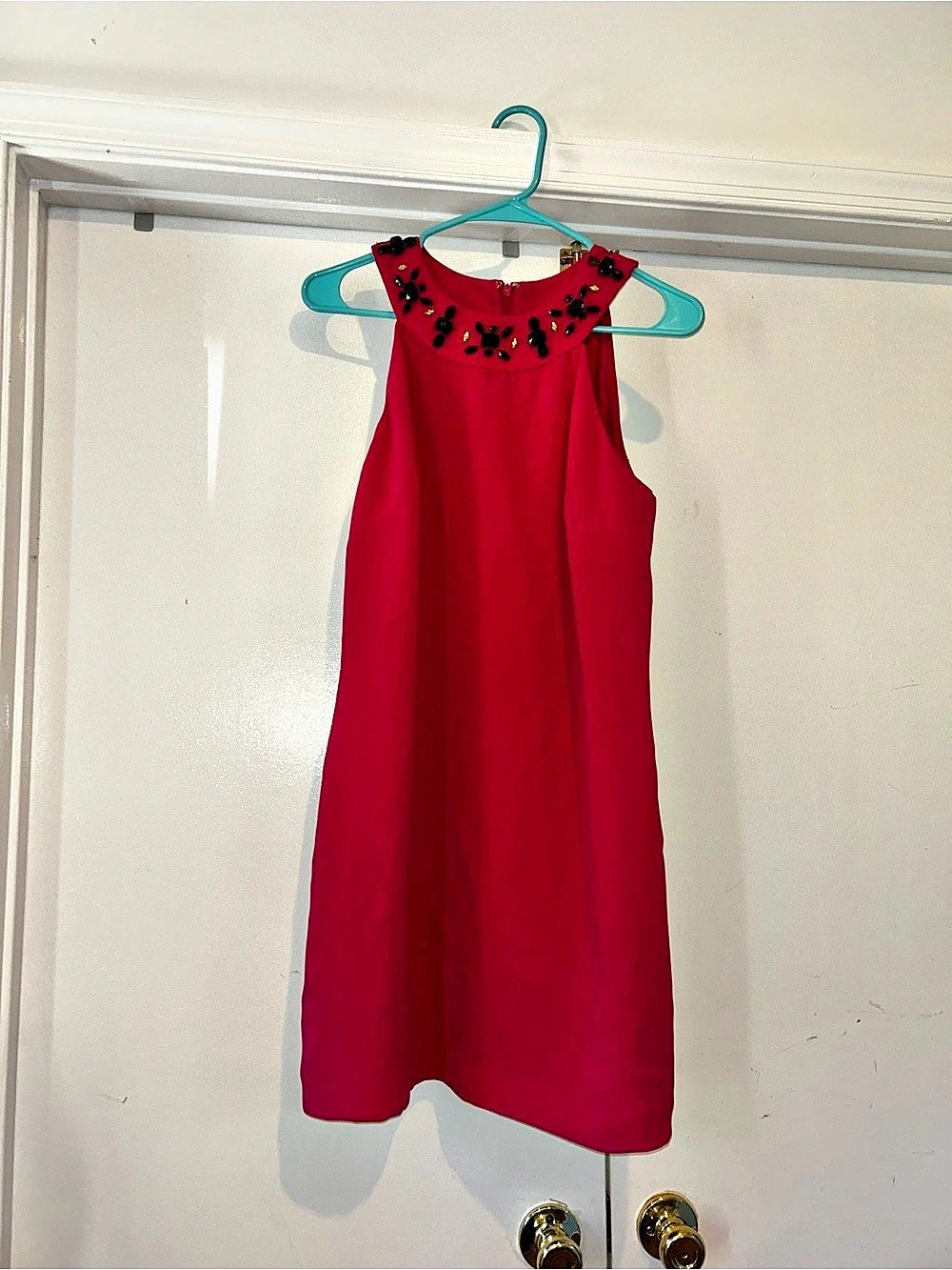 Beaded Mini Dress in Pink Size 8